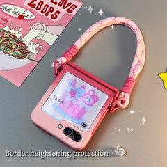Cute Bunny Stand Samsung Galaxy Z Flip Series Case