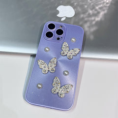 3D Pearl Butterfly iPhone Case