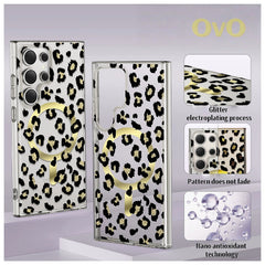 Leopard Transparent MagSafe Case for Samsung