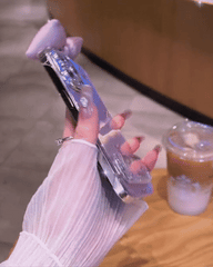 Purple Bow Half-Edge Stand iPhone Case