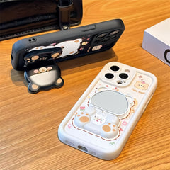 Bear Rotating Mirror Stand iPhone Case