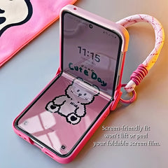 Cute Bunny Stand Samsung Galaxy Z Flip Series  Case