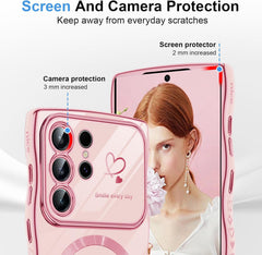 Samsung Electroplate Heart Magnetic Case