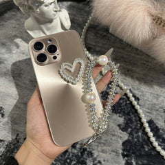 Aurora Pearl Heart iPhone Case