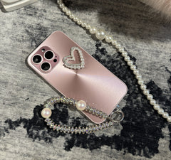 Aurora Pearl Heart iPhone Case