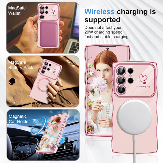Samsung Electroplate Heart Magnetic Case