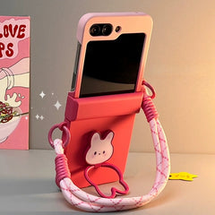 Cute Bunny Stand Samsung Galaxy Z Flip Series  Case