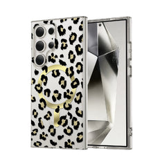 Leopard Transparent MagSafe Case for Samsung