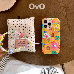 Dopamine Gingham Floral iPhone Case