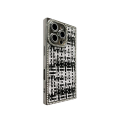 Square Electroplated Weave Pattern iPhone Case