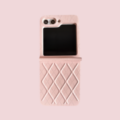 Pink Cherry Bear Leather  Samsung Galaxy Z Flip Series  Case